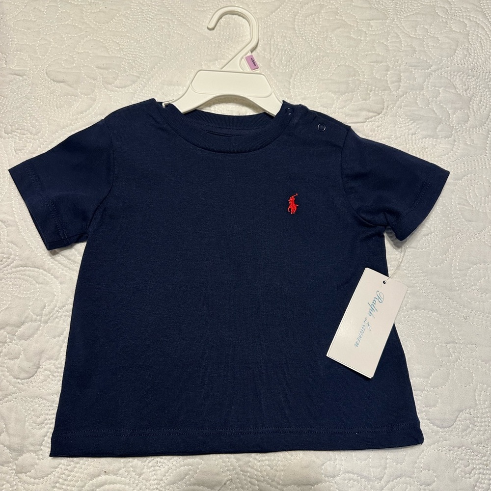 Navy Blue Kids Shirt by Ralph Lauren